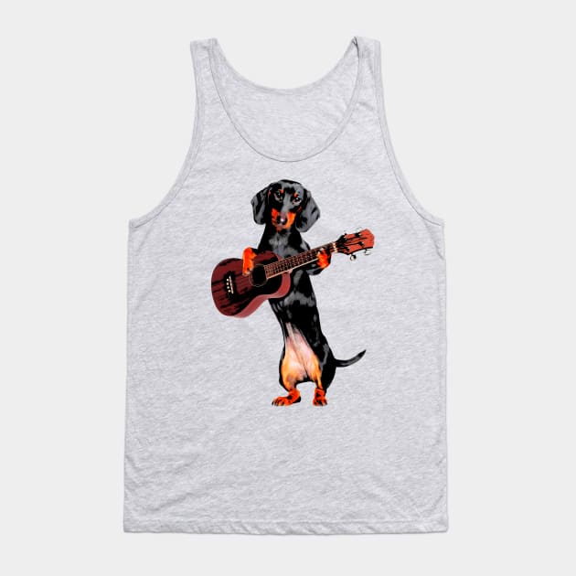 Ukulele Weenie Dog Tank Top by Weenie Riot